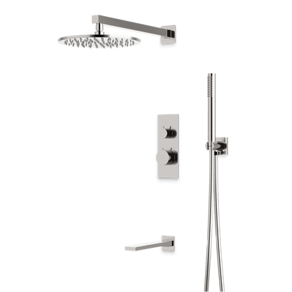 Artos - Otella Thermostatic Shower Trim Kit with Hand Shower, Tub Filler