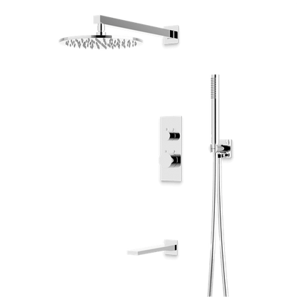 Artos - Otella Thermostatic Shower Trim Kit with Hand Shower, Tub Filler