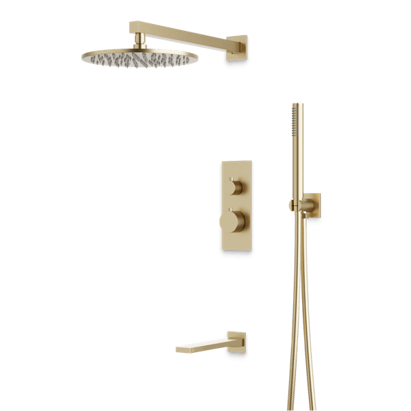 Artos - Otella Thermostatic Shower Trim Kit with Hand Shower, Tub Filler