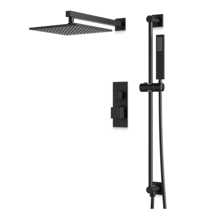 Artos - Edge Thermostatic Shower Trim Kit with Hand Shower on Slide Bar