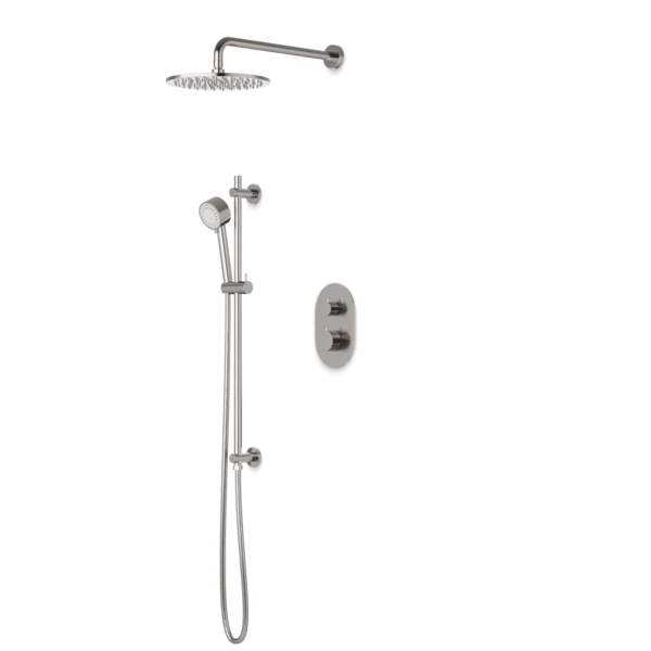 Artos - Opera Shower Set with Slide Bar, Wall Mount Shower Head Round