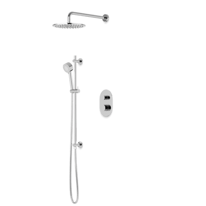 Artos - Opera Shower Set with Slide Bar, Wall Mount Shower Head Round