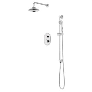 Artos - Classic Thermostatic Shower Trim Kit with Hand Shower on Slide Bar