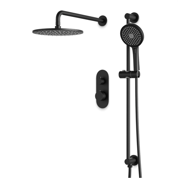 Artos - Opera Thermostatic Shower Trim Kit with Hand Shower on Slide Bar