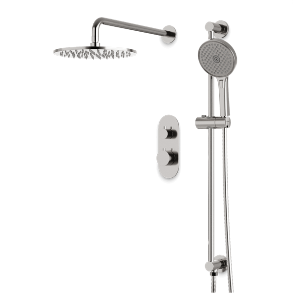 Artos - Opera Thermostatic Shower Trim Kit with Hand Shower on Slide Bar