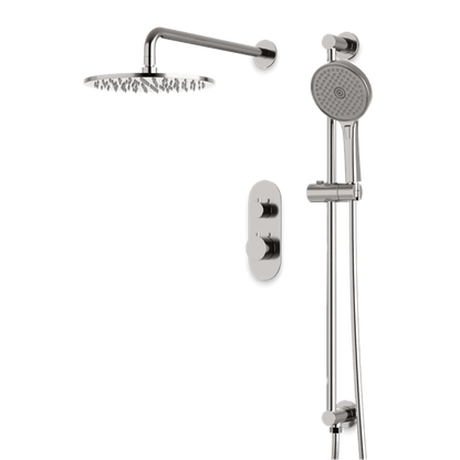 Artos - Opera Thermostatic Shower Trim Kit with Hand Shower on Slide Bar