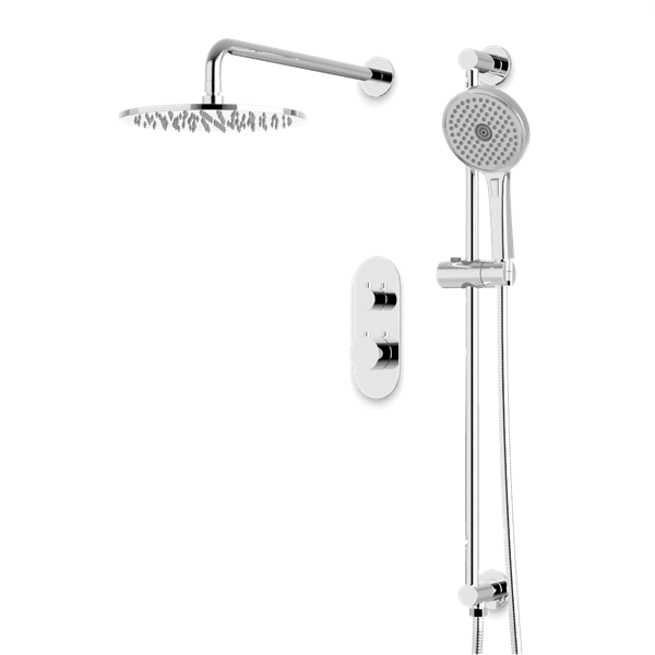 Artos - Opera Thermostatic Shower Trim Kit with Hand Shower on Slide Bar