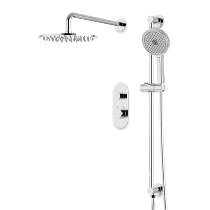 Artos - Opera Thermostatic Shower Trim Kit with Hand Shower on Slide Bar