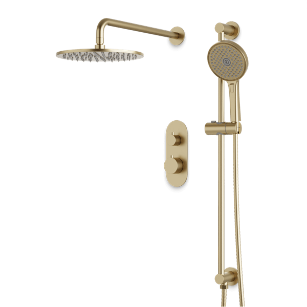 Artos - Opera Thermostatic Shower Trim Kit with Hand Shower on Slide Bar