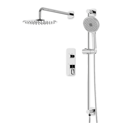 Artos - Harmony Thermostatic Shower Trim Kit with Hand Shower on Slide Bar