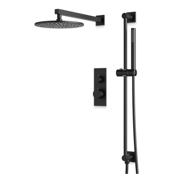 Artos - Otella Thermostatic Shower Trim Kit with Hand Shower on Slide Bar