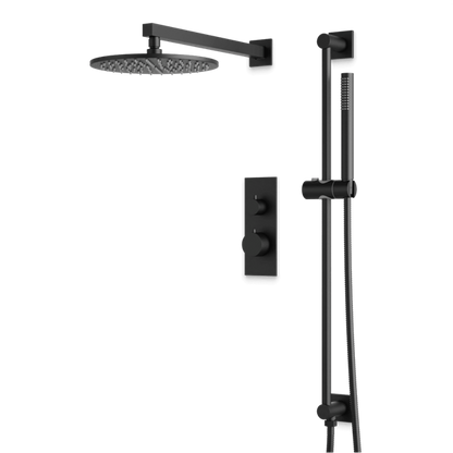 Artos - Otella Thermostatic Shower Trim Kit with Hand Shower on Slide Bar