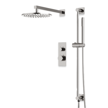 Artos - Otella Thermostatic Shower Trim Kit with Hand Shower on Slide Bar