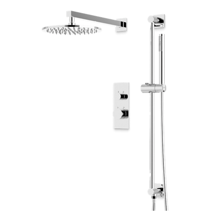 Artos - Otella Thermostatic Shower Trim Kit with Hand Shower on Slide Bar