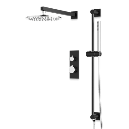 Artos - Otella Thermostatic Shower Trim Kit with Hand Shower on Slide Bar