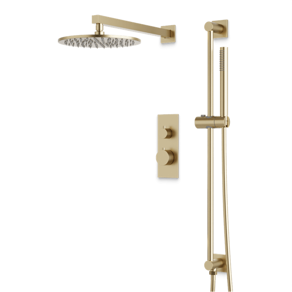 Artos - Otella Thermostatic Shower Trim Kit with Hand Shower on Slide Bar