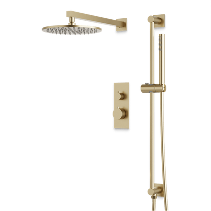 Artos - Otella Thermostatic Shower Trim Kit with Hand Shower on Slide Bar