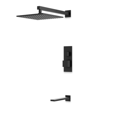 Artos - Edge Thermostatic Shower Trim Kit with Tub Filler