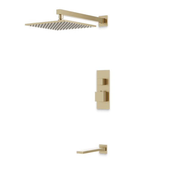 Artos - Edge Thermostatic Shower Trim Kit with Tub Filler