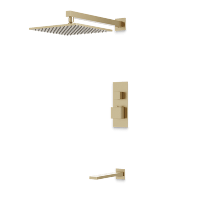 Artos - Edge Thermostatic Shower Trim Kit with Tub Filler