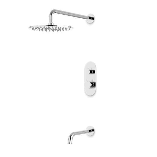 Artos - Opera Thermostatic Shower Trim Kit with Tub Filler