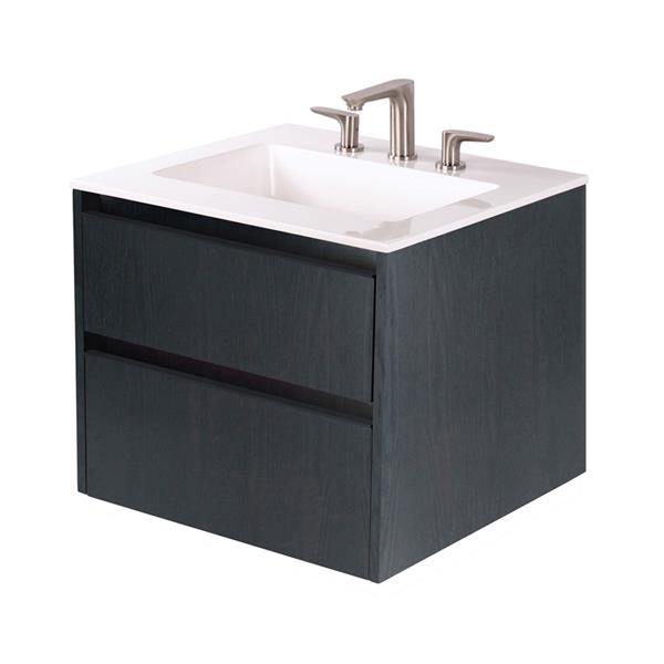 Lacava - Pronto Wall-Mount Under-Counter Vanity With Two Drawers And Plumbing Notch In Back