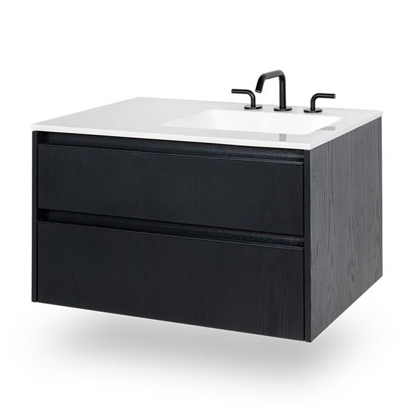 Lacava - Pronto Wall-Mount Under-Counter Vanity With Two Drawers And Plumbing Notch In Back.