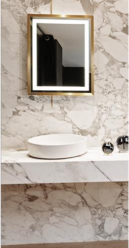 Miroir Brot - Faubourg Palace rectangular mirror with light, with frame