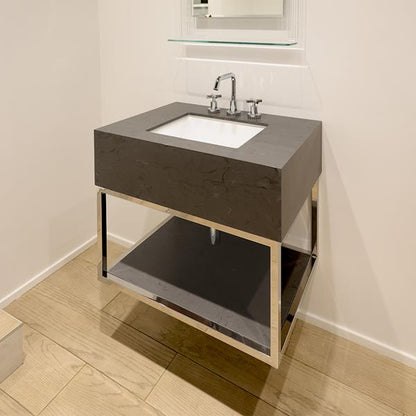 Lacava - Quadro Wall-Mount Under-Counter Frame With Top, Shelf And Optional Backsplash