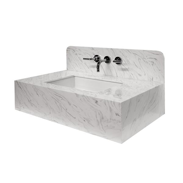 Lacava - Quadro Backsplash For Countertop Qdo-30T, 30 InchW X 1/2 InchD X 8.5 InchH.