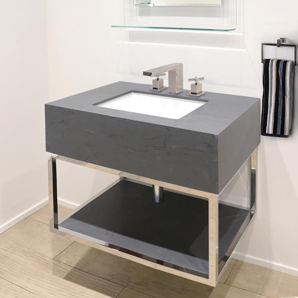 Lacava - Quadro Wall-Mount Under-Counter Frame With Top, Shelf And Optional Backsplash