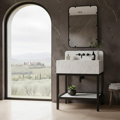 Lacava - Quadro Wall-Mount Stainless Steel Console With Shelf And Optional Backsplash