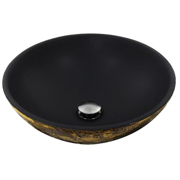 Nantucket Sinks - Drake Fireclay Hand-Decorated Vanity Sink - Matte Black