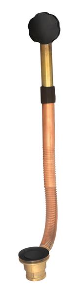 Baril - Brass bath push-button waste and overflow drain