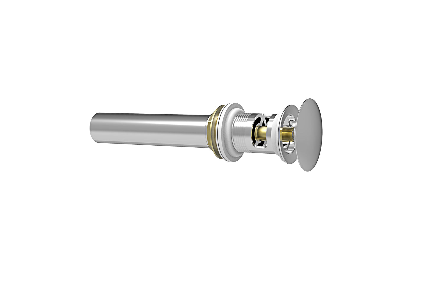 Baril - Push-button pop-up drain for lavatory with overflow