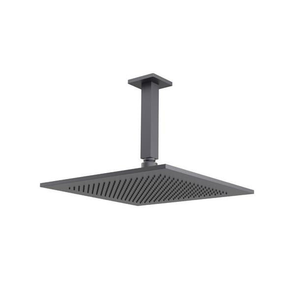 Flusso - 12 Inch Rain Head with 6 Inch Ceiling Mount Arm