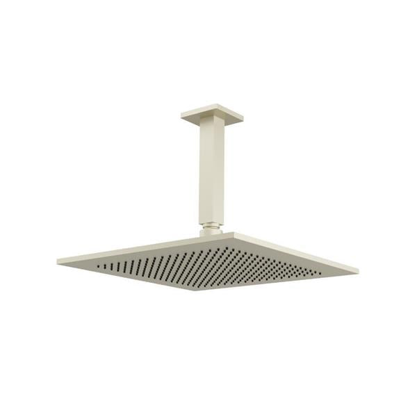 Flusso - 12 Inch Rain Head with 6 Inch Ceiling Mount Arm
