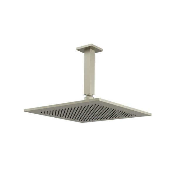 Flusso - 12 Inch Rain Head with 6 Inch Ceiling Mount Arm