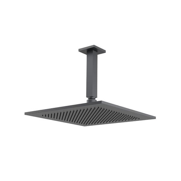 Flusso - 12 Inch Rain Head with 6 Inch Ceiling Mount Arm