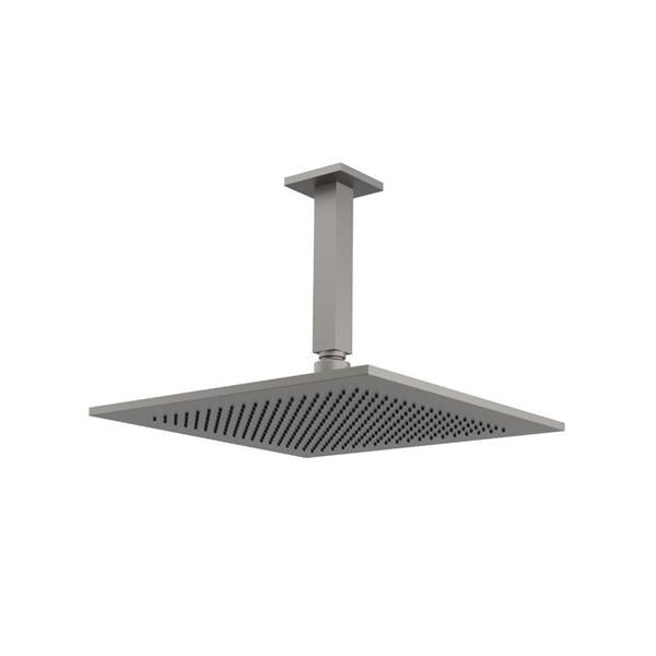 Flusso - 12 Inch Rain Head with 6 Inch Ceiling Mount Arm