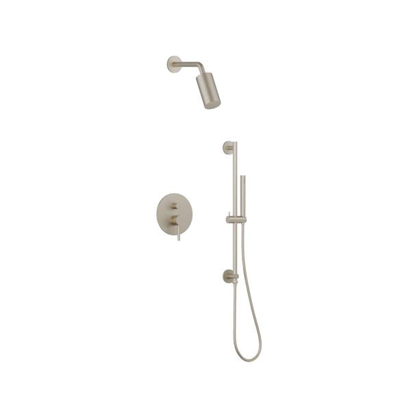 Flusso - Two Output Shower Set With Shower Head, Hand Held And Slide Bar