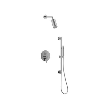 Flusso - Two Output Shower Set With Shower Head, Hand Held And Slide Bar