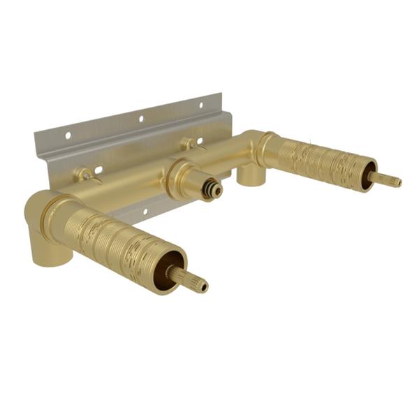 Baril - 2 handles wall-mounted lavatory rough - 1/2 Inch male NPT or welded copper connections
