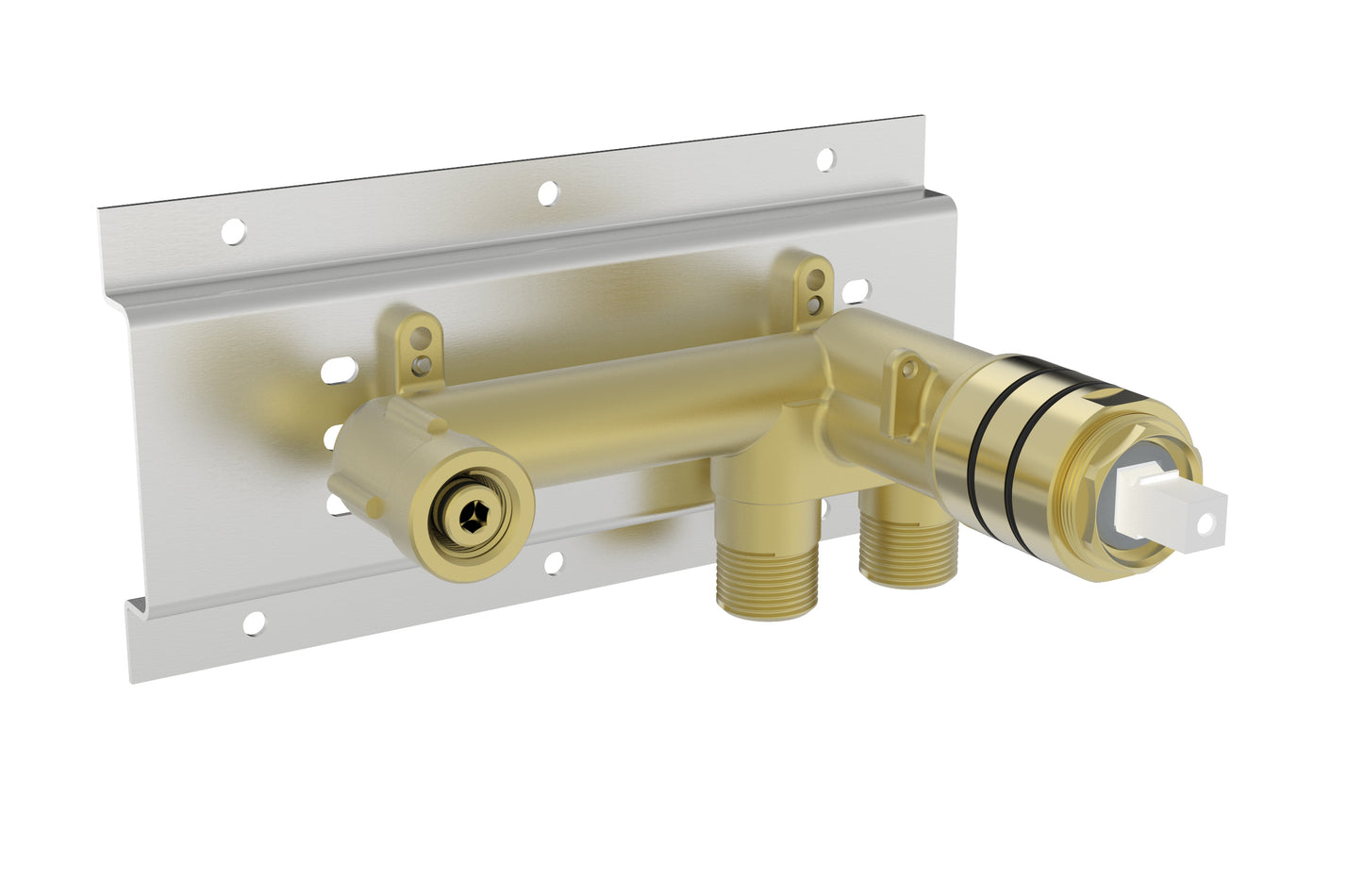 Baril - Single lever wall-mounted lavatory rough - 1/2 Inch male NPT or welded copper connections