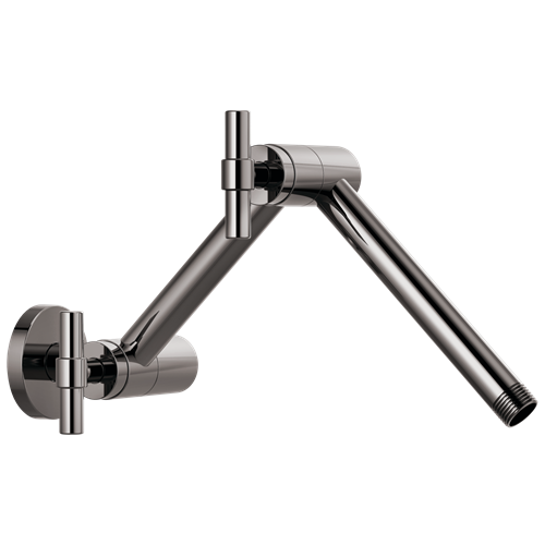 Brizo - Essential Shower Linear Round Jointed Wall Mount Shower Arm And Flange