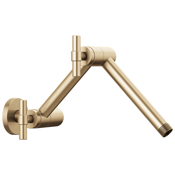 Brizo - Essential Shower Linear Round Jointed Wall Mount Shower Arm And Flange