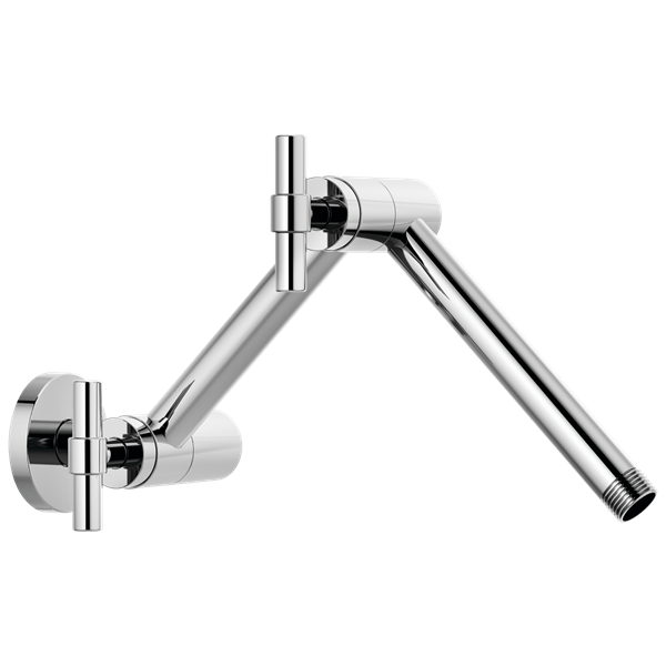 Brizo - Essential Shower Linear Round Jointed Wall Mount Shower Arm And Flange