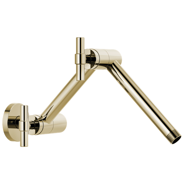 Brizo - Essential Shower Linear Round Jointed Wall Mount Shower Arm And Flange
