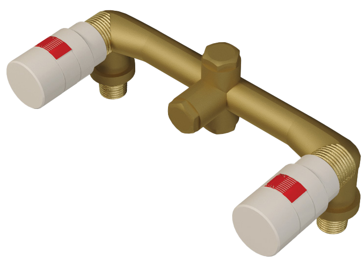 Aquabrass - Rough-In For 3 Hole Wallmount Lavatory Faucet