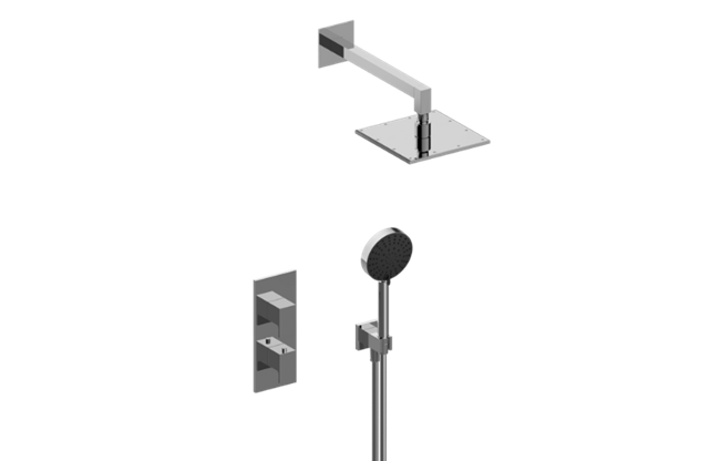 Graff - Solar M-Series Thermostatic Shower System - Shower with Handshower - Trim Only